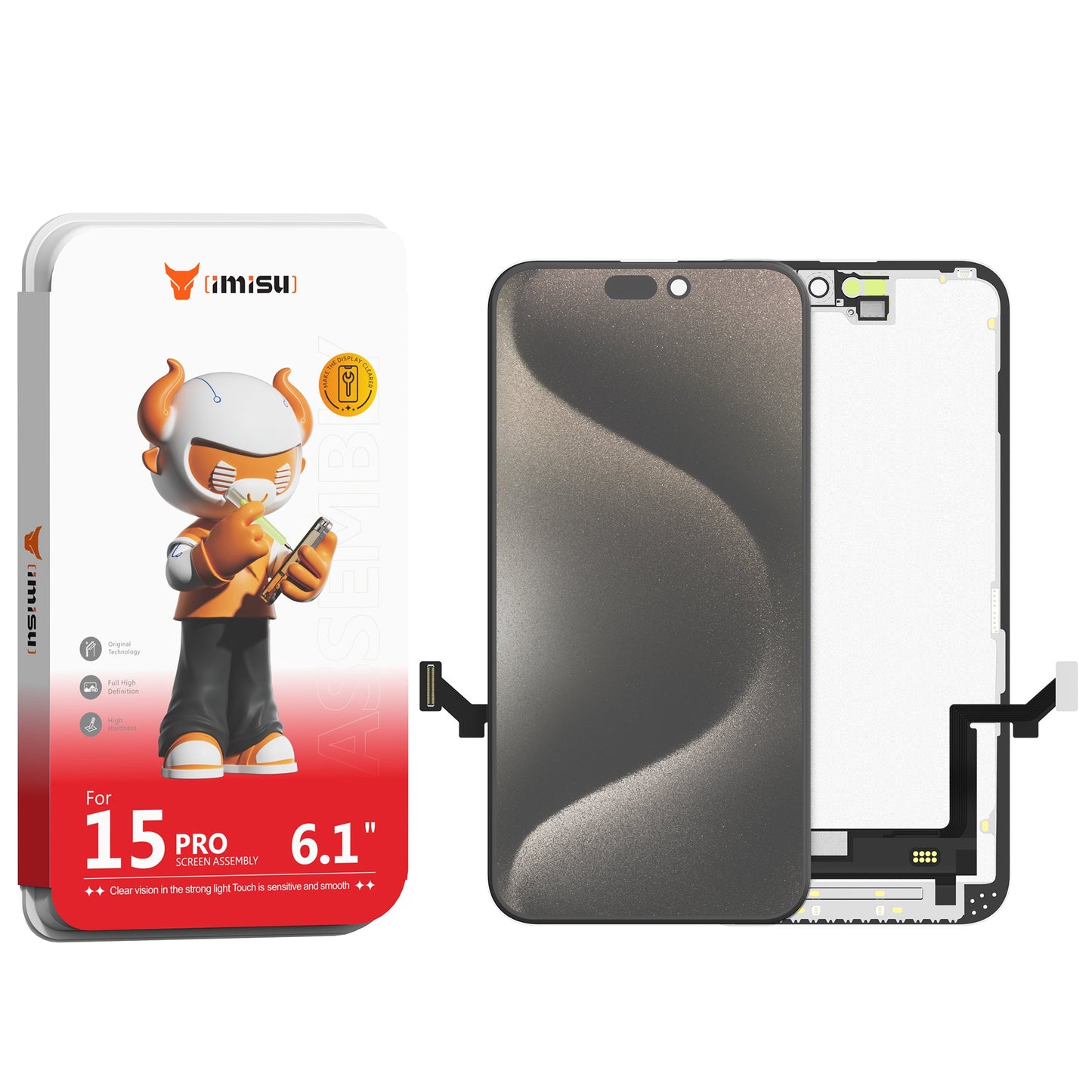 Certified High-Performance iPhone 15 Pro Replacement LCD Screen