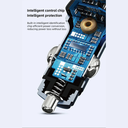 NCC R20 - 53W Car Charger with Bluetooth 5.3, FM Transmitter & RGB Lighting