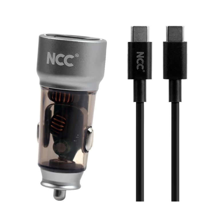 NCC R13 - 48W Car Charger Set with PD 30W + QC 18W + 1.3m USB-C Cable (Black)