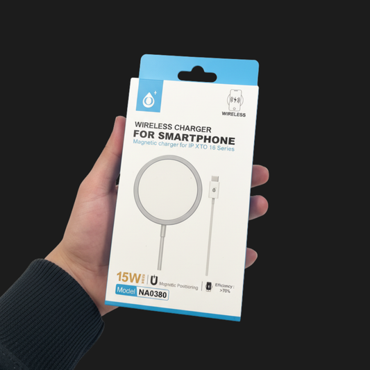NA0380 - Magnetic Wireless Charger for iPhone 12-16 (MagSafe Compatible, White)