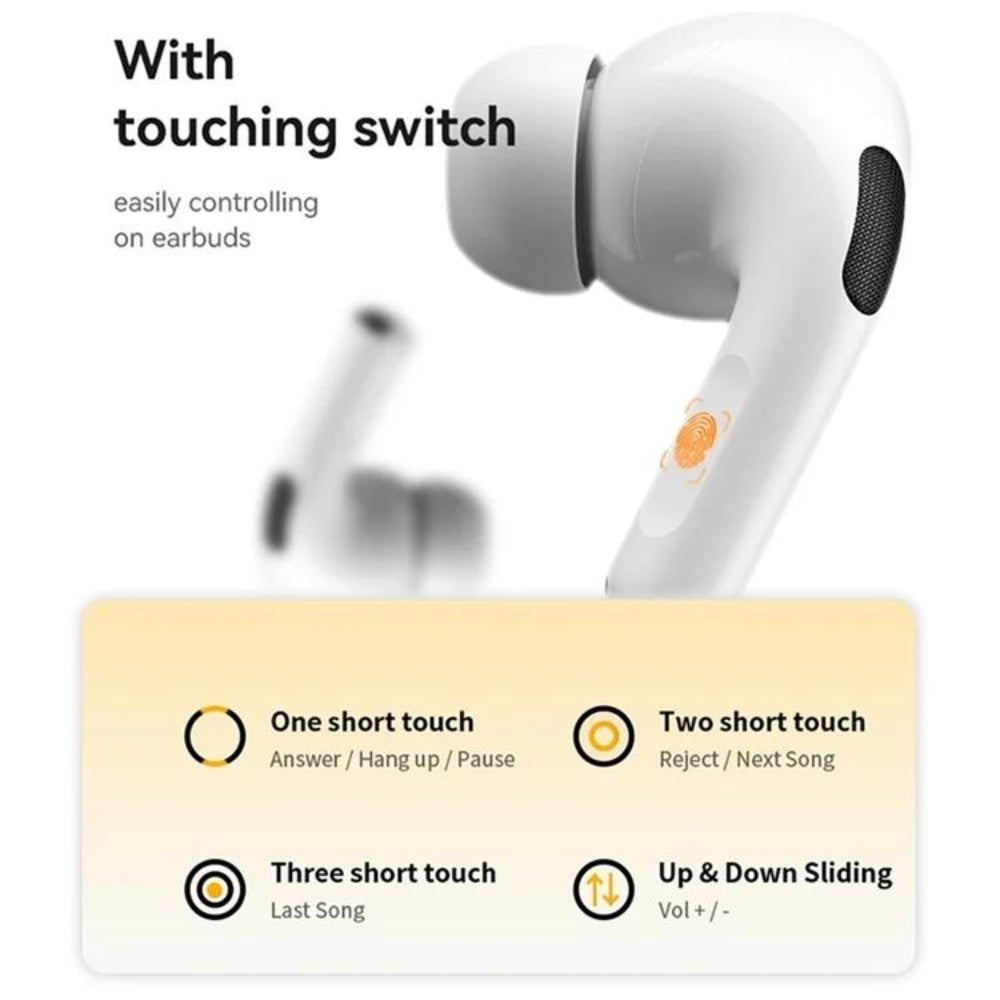 YESIDO TWS29 — Wireless Earbuds with ANC, LED Display & 5-Hour Playtime (White)
