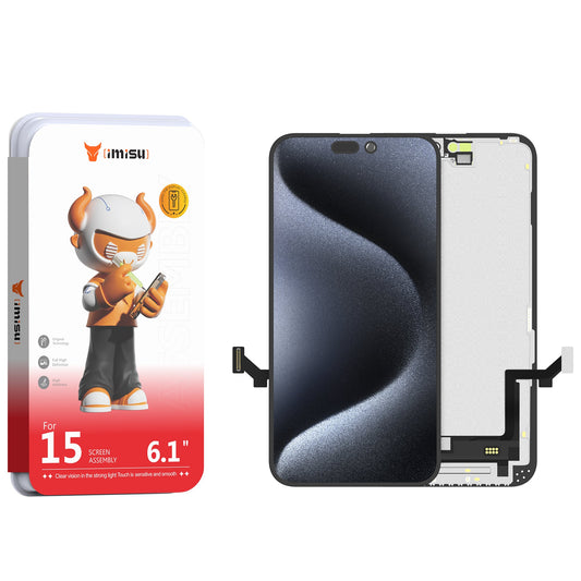 IMISU Certified iPhone 15 LCD Screen Replacement - High-Performance Display
